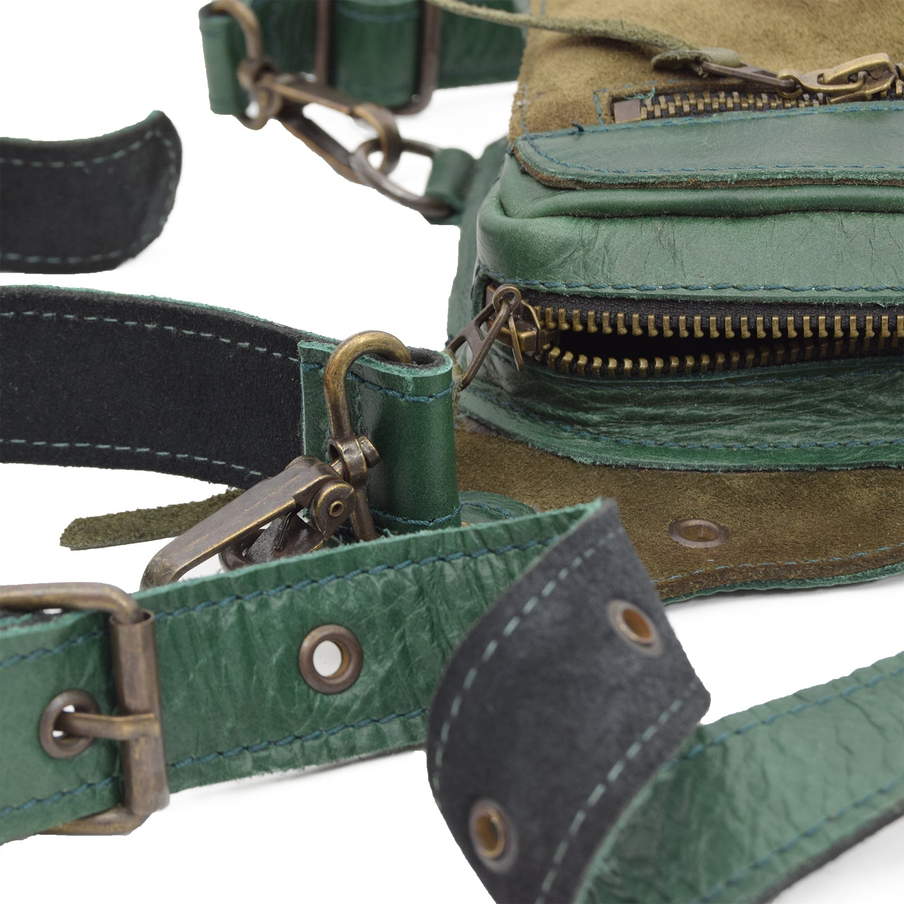 Green Leather Belt Bag Quilla