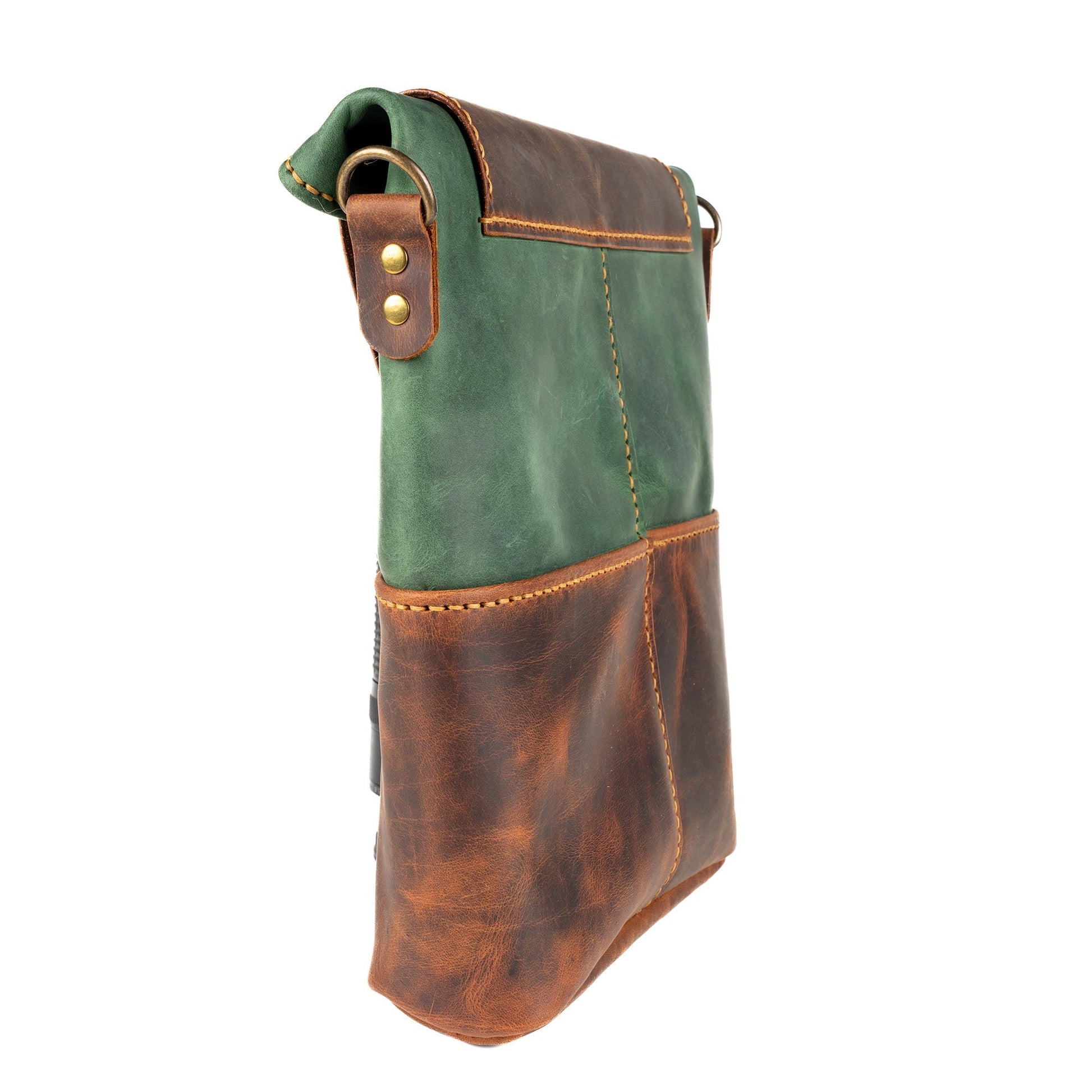 Green Leather Crossbody Bag Phaselis