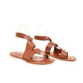 Harmonia Chestnut Brown Leather Women’s Sandals