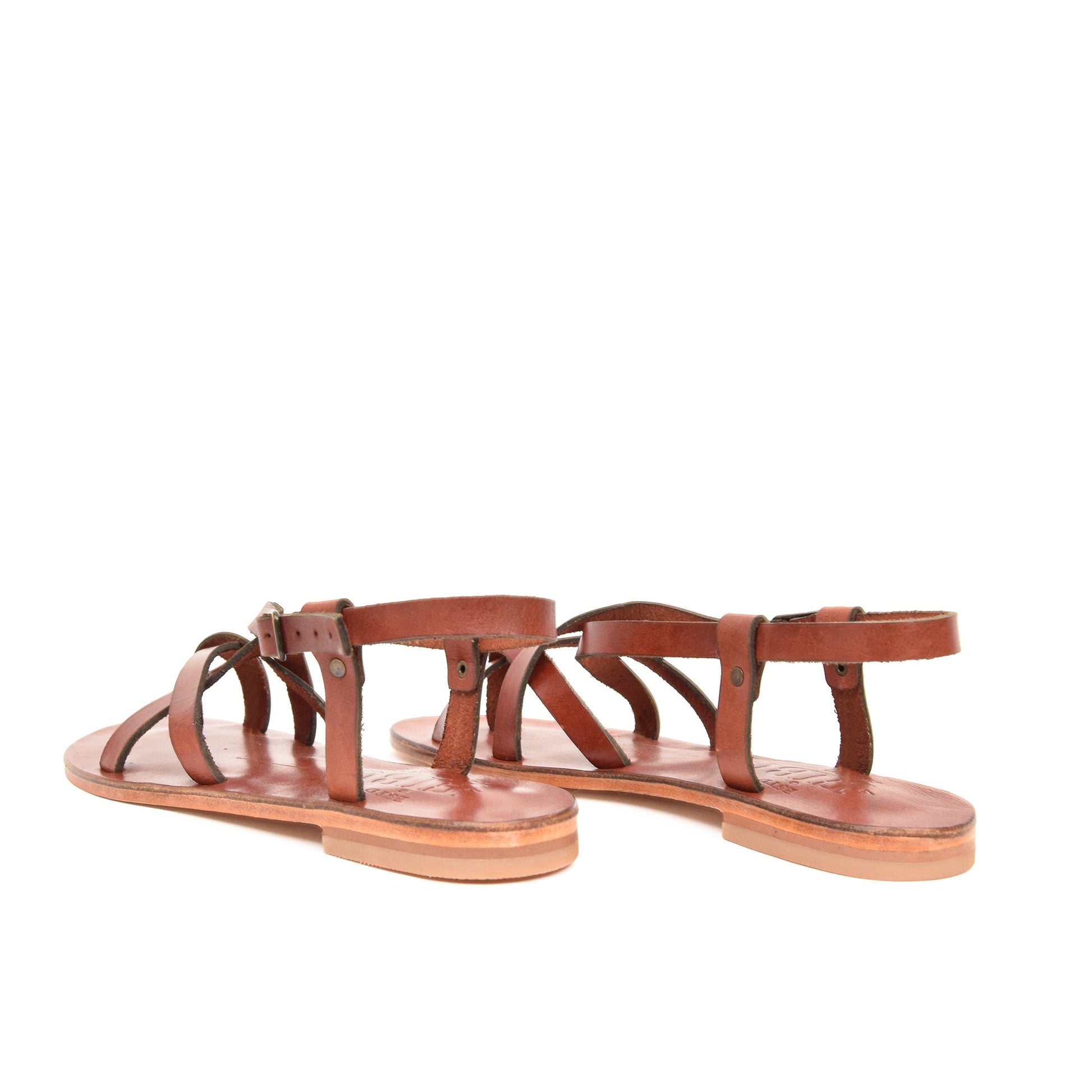 Hemera Chestnut Brown Leather Women’s Sandals