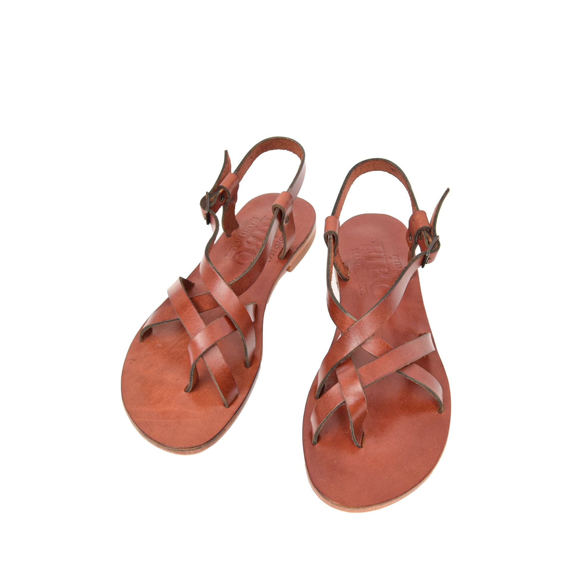 Hemera Chestnut Brown Leather Women’s Sandals