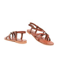 Hemera Chestnut Brown Leather Women’s Sandals