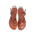 Hemera Chestnut Brown Leather Women’s Sandals