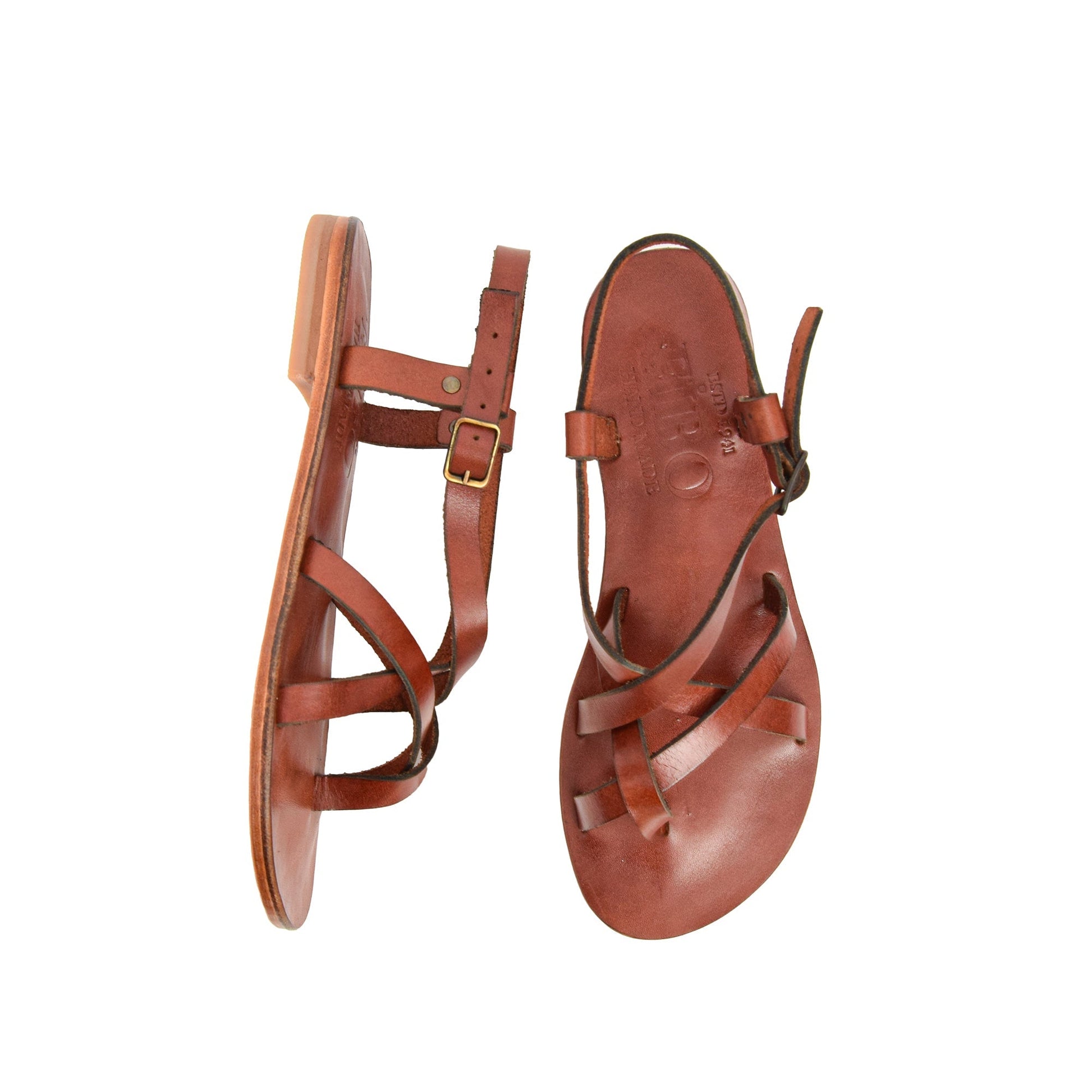 Hemera Chestnut Brown Leather Women’s Sandals