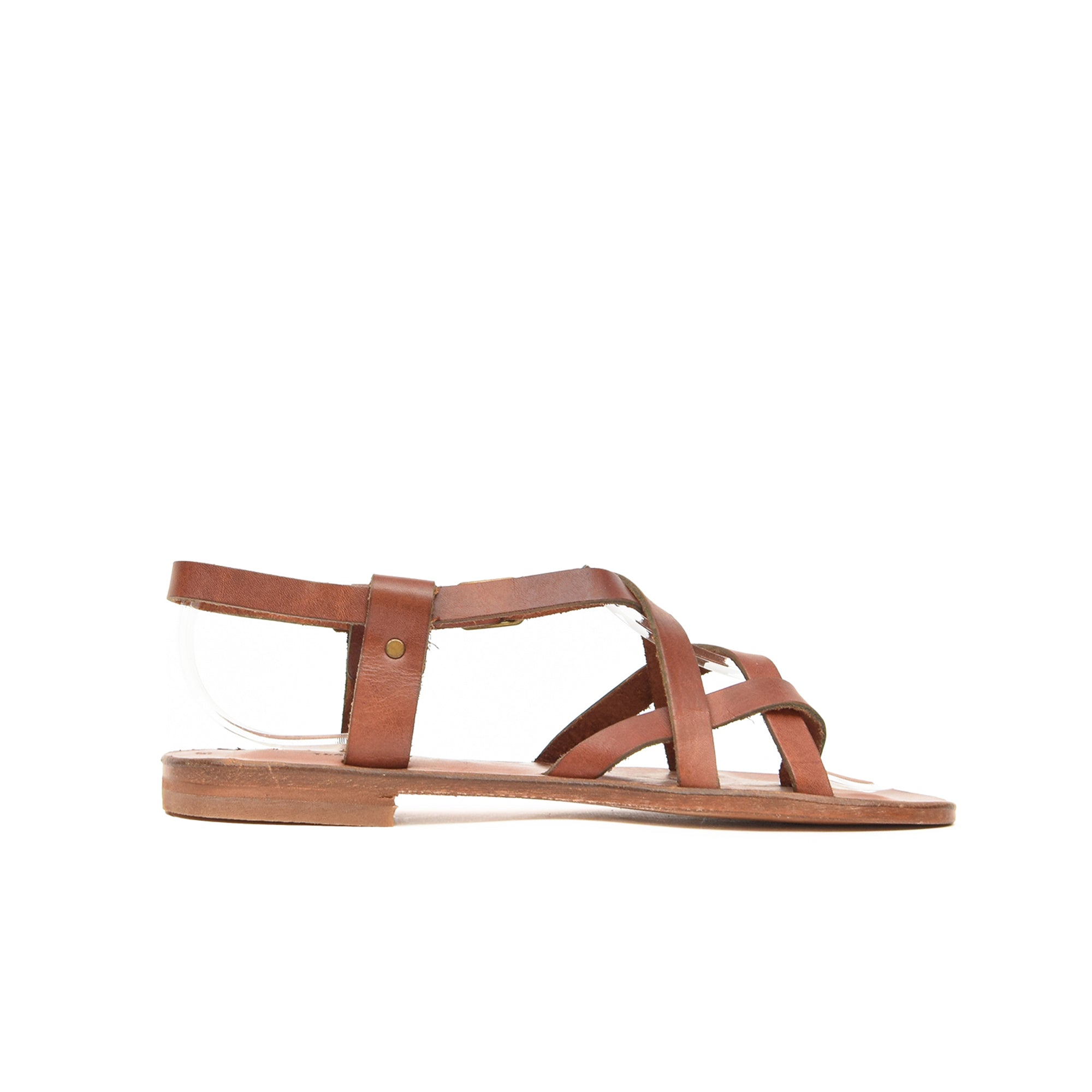 Hemera Chestnut Brown Leather Women’s Sandals