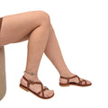 Hemera Chestnut Brown Leather Women’s Sandals