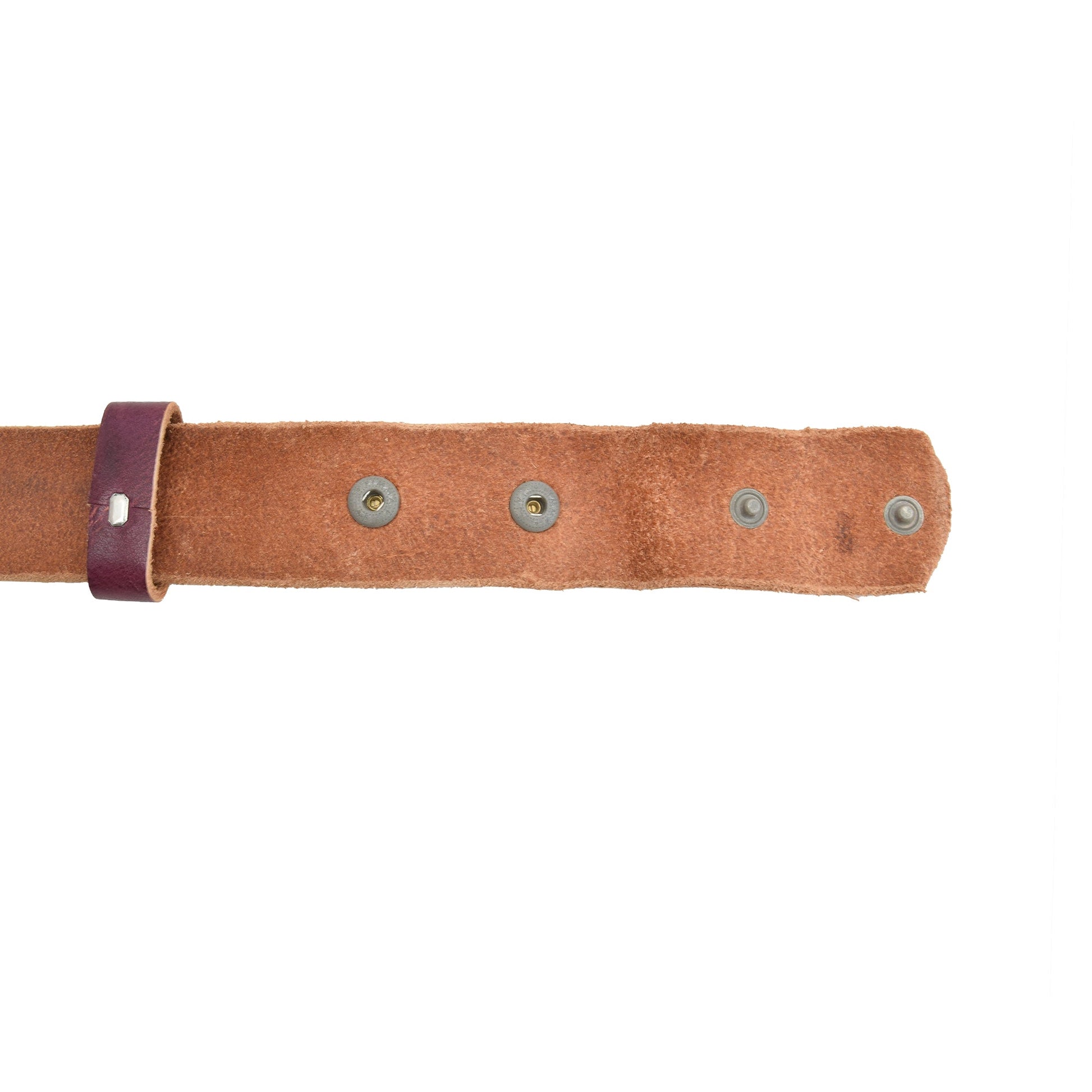 Leather Belt Purple with Changeable Buckle SereneGlo