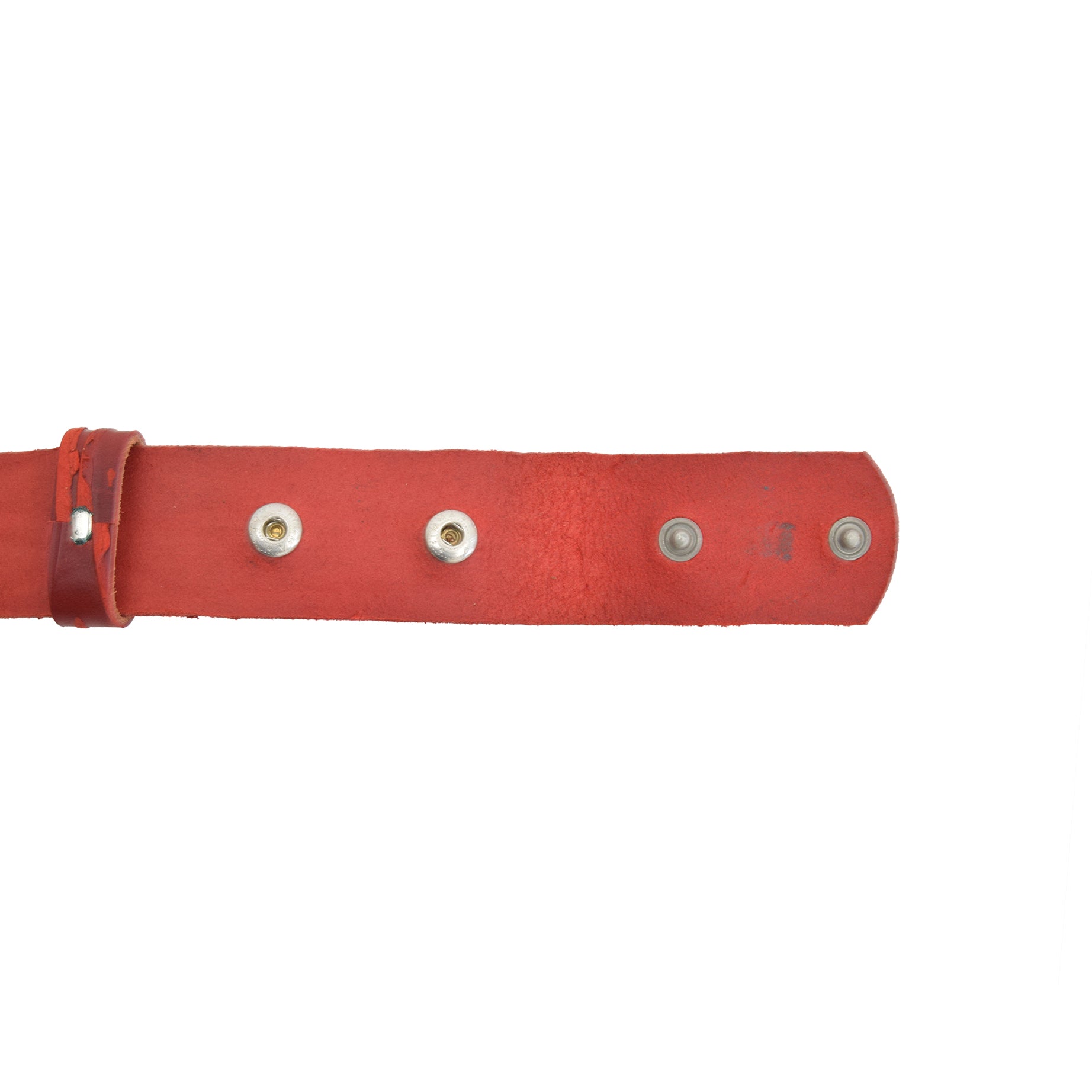 Leather Belt Red with Changeable Buckle Aelithra