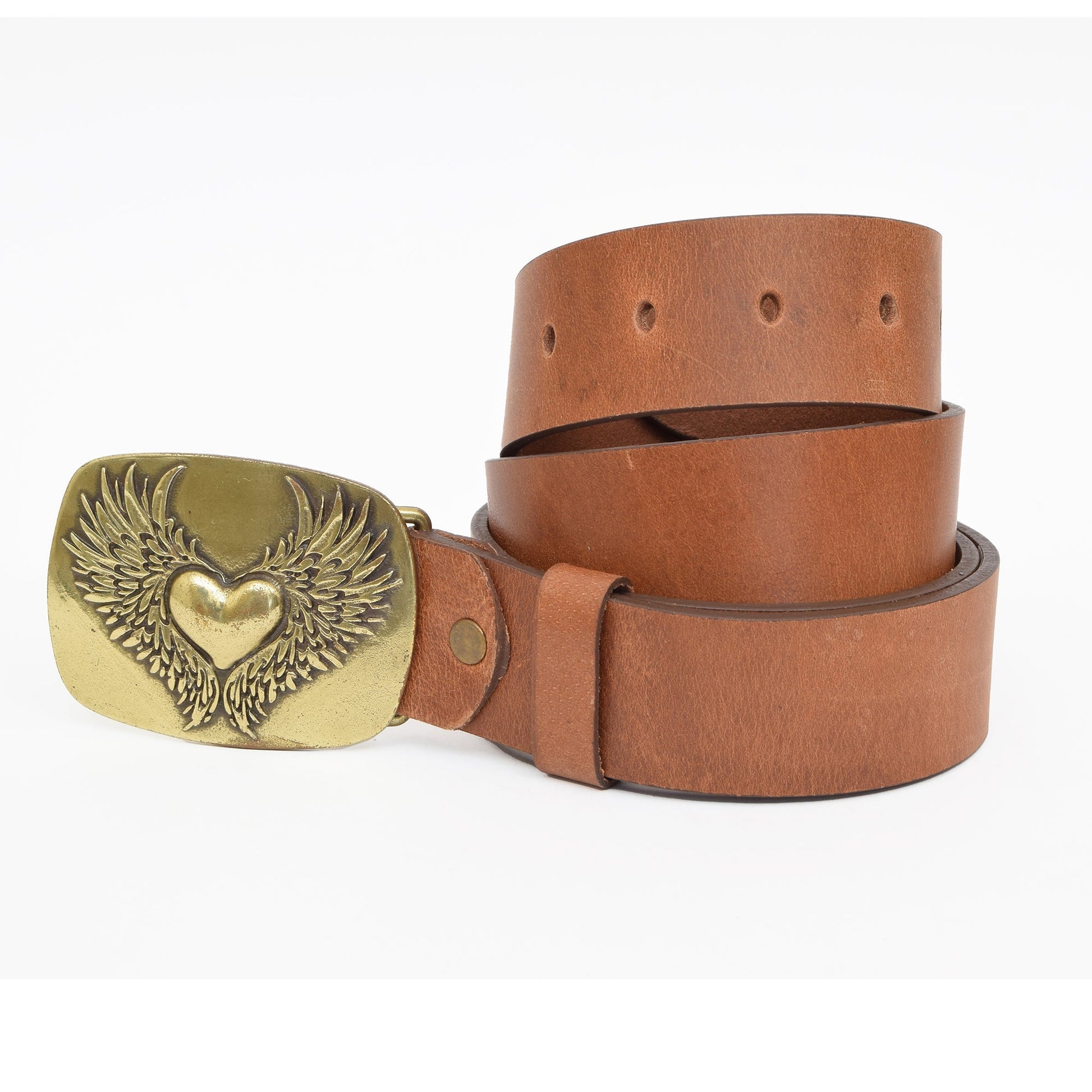 Leather Belt Tan with Changeable Buckle Collosus