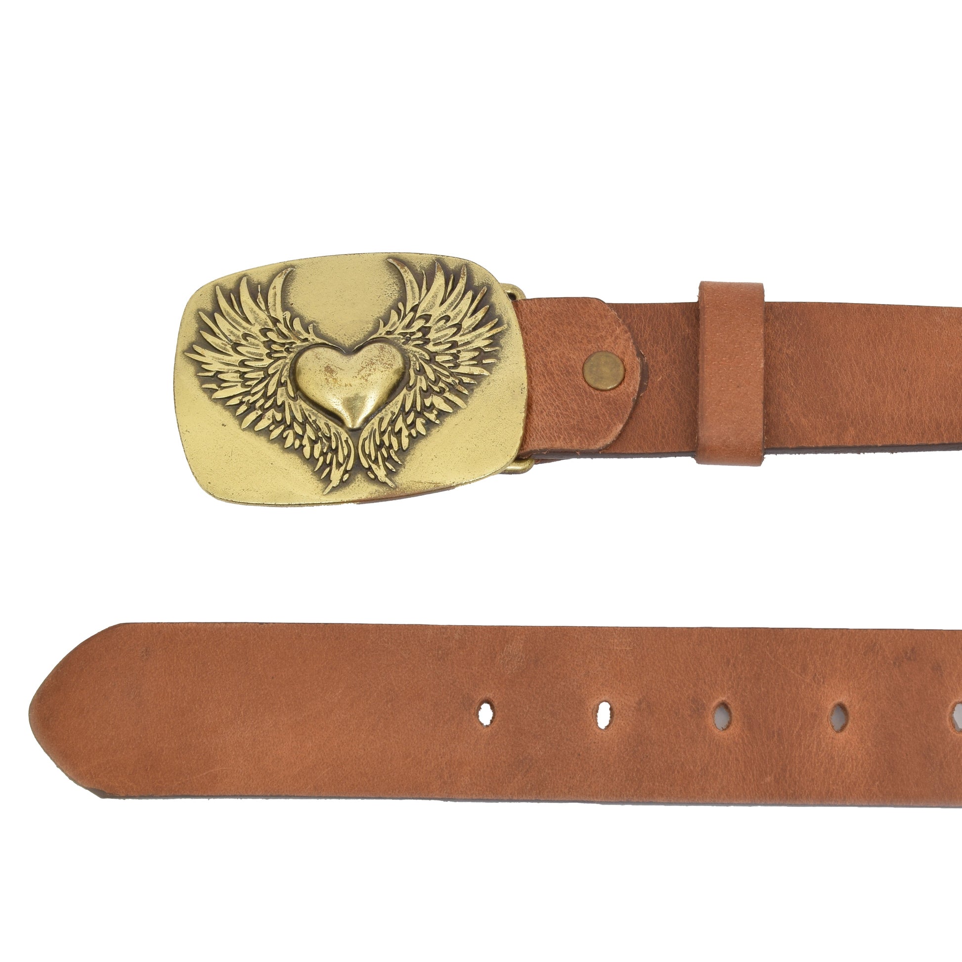 Leather Belt Tan with Changeable Buckle Collosus