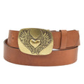 Leather Belt Tan with Changeable Buckle Collosus