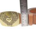 Leather Belt Tan with Changeable Buckle Collosus