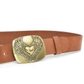 Leather Belt Tan with Changeable Buckle Collosus