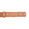 Leather Belt Tan with Changeable Buckle Touch