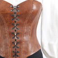 Leather Bustier Brown Madison