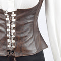 Leather Bustier Chestnut Brown VividAurora