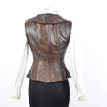 Leather Bustier Chestnut Brown VividAurora