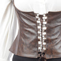 Leather Bustier Chestnut Brown VividAurora