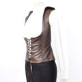 Leather Bustier Chestnut Brown VividAurora