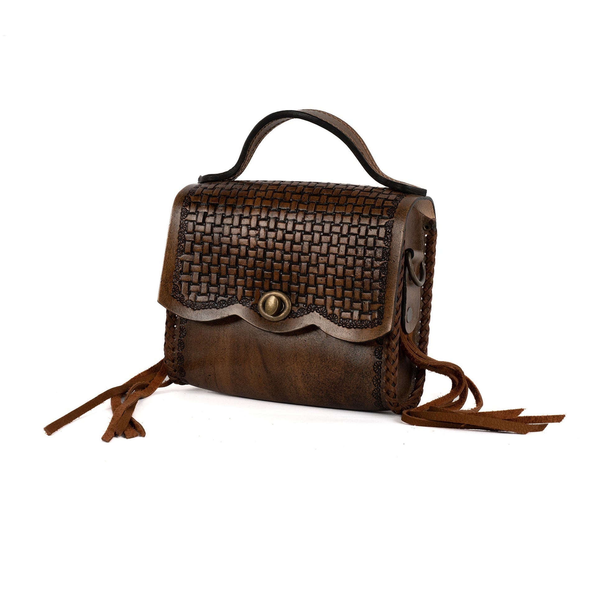 Leather Carved & Crafted Hand Bag Belinda