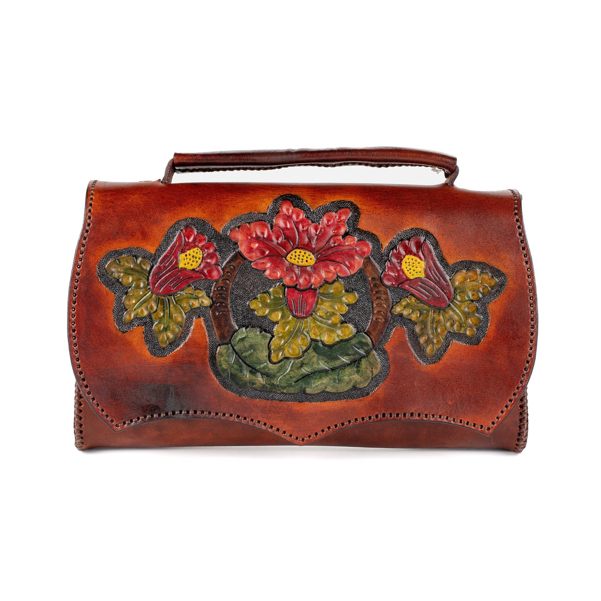 Leather Carved & Crafted Hand Bags Mylasa