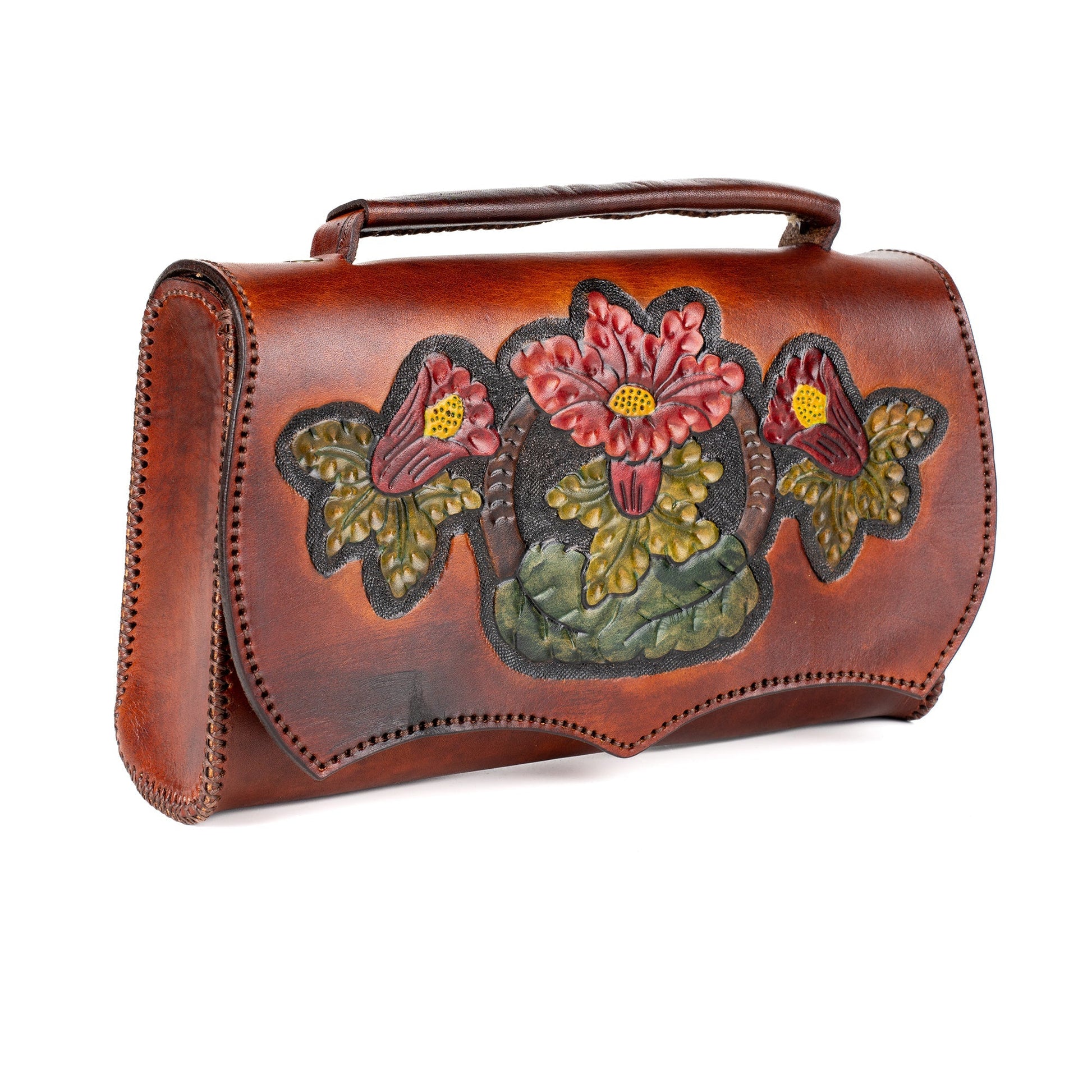 Leather Carved & Crafted Hand Bags Mylasa