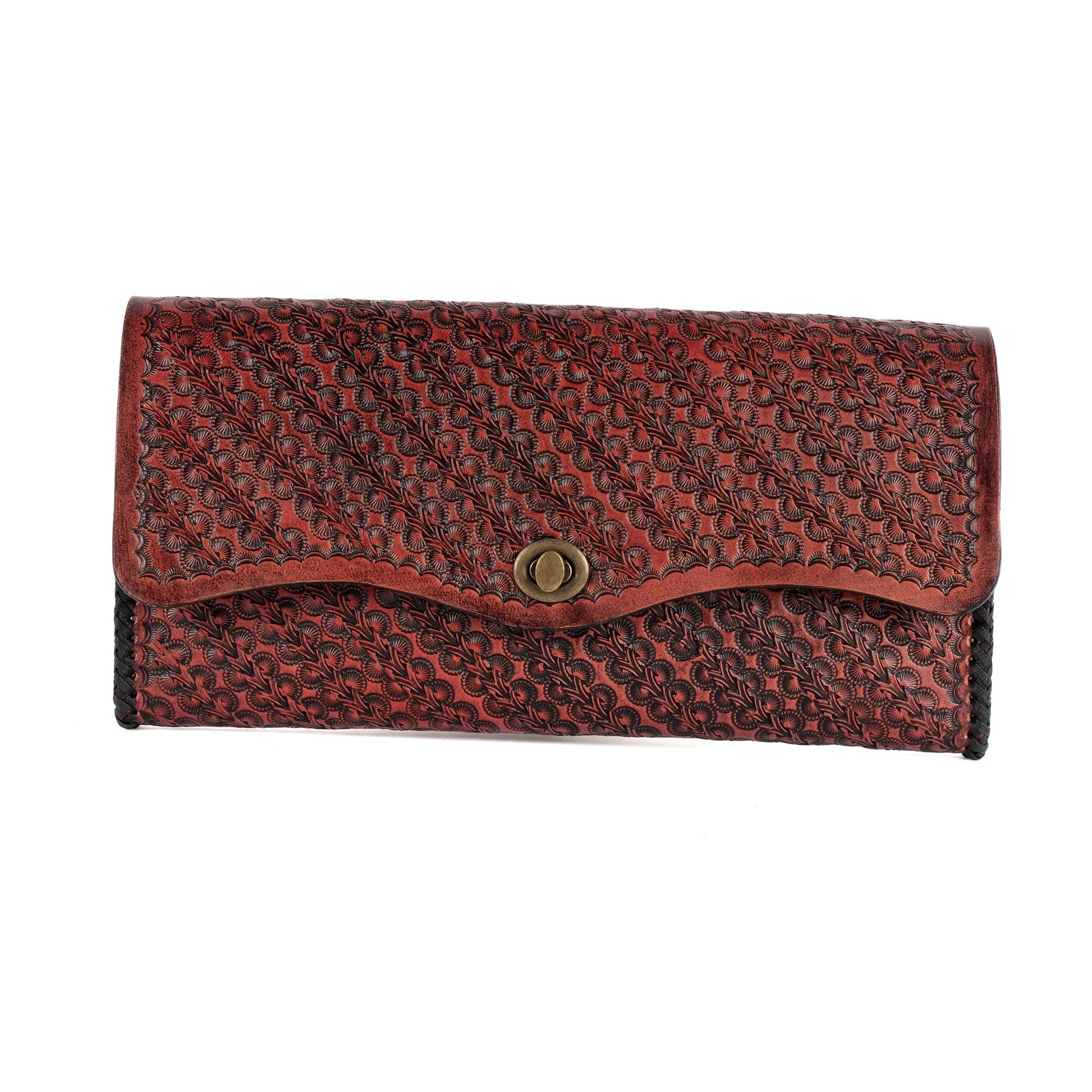 Leather Carved & Crafted Hand Bags Red Victoria