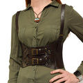 Leather Corset Brown Hecato