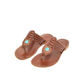 Lily Chestnut Brown Leather Women’s Slippers leather women’s sandal flat, ankle strap sandal, handmade sandals beach, womens