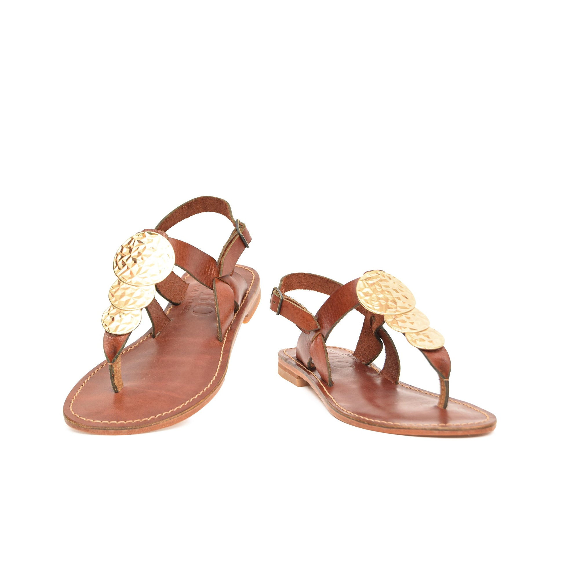 Nereus Chestnut Brown Leather Women’s Sandals