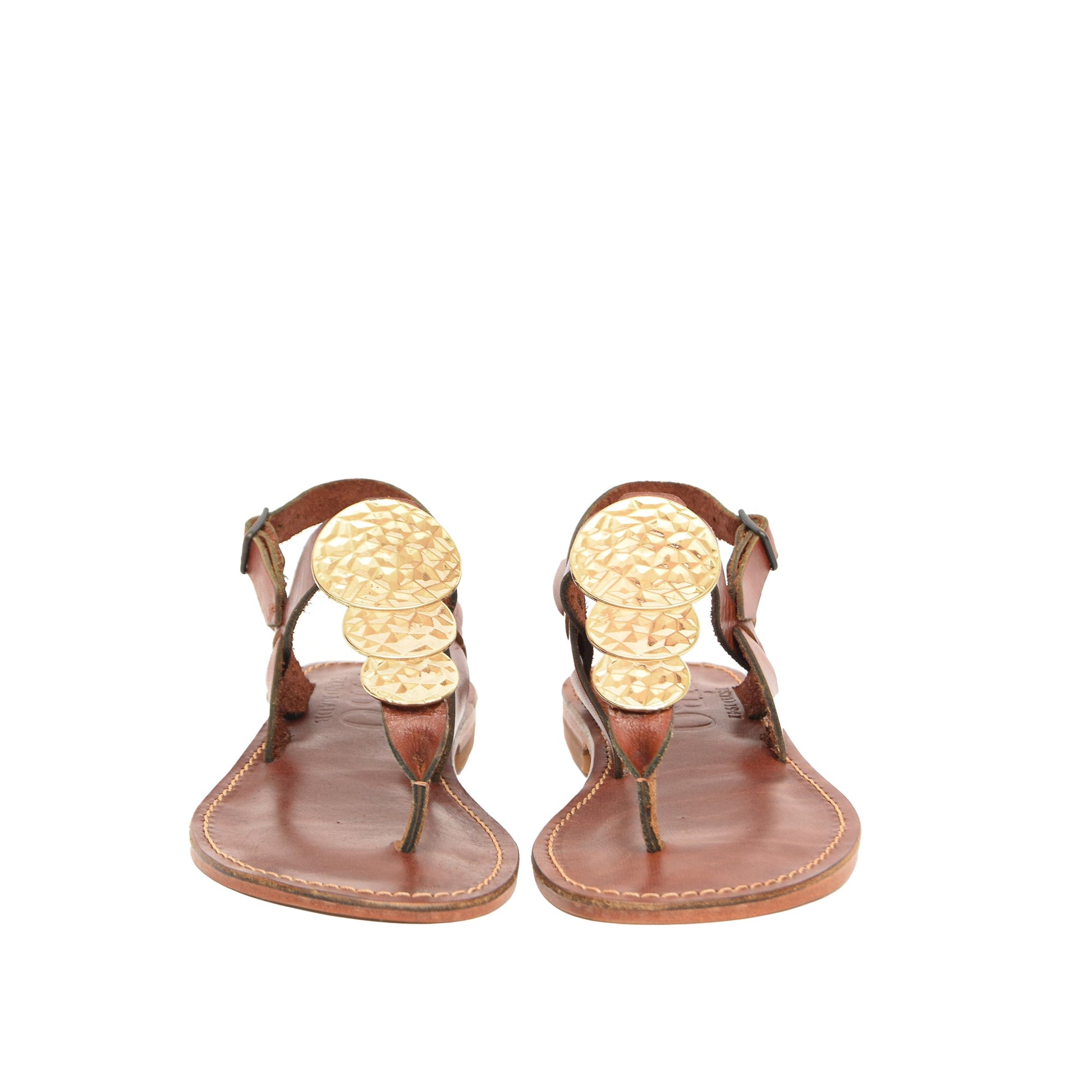 Nereus Chestnut Brown Leather Women’s Sandals