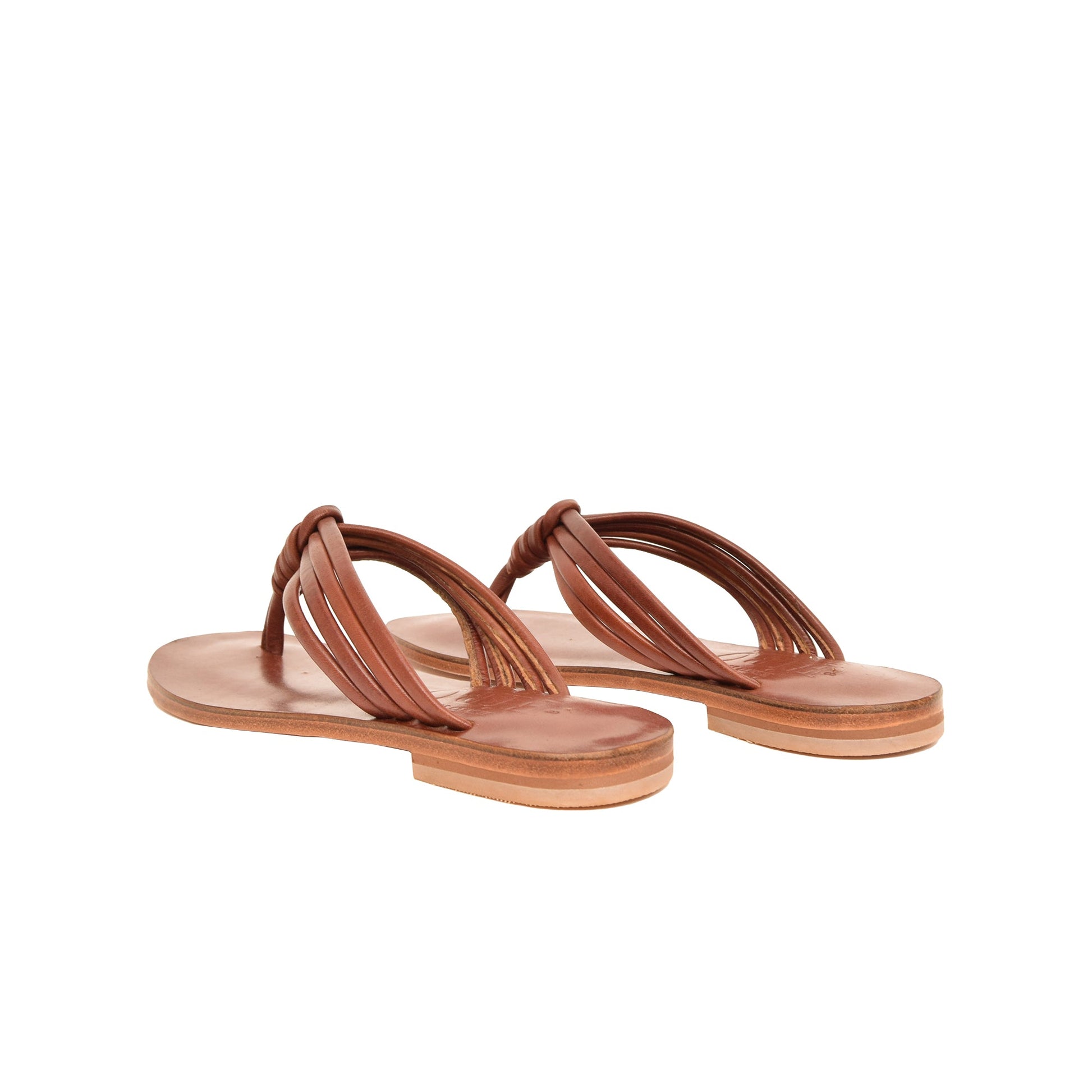 Olivia Chestnut Brown Leather Women’s Slippers