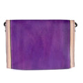 Purple Leather Carved & Crafted Hand Bags Beauty Mohawk