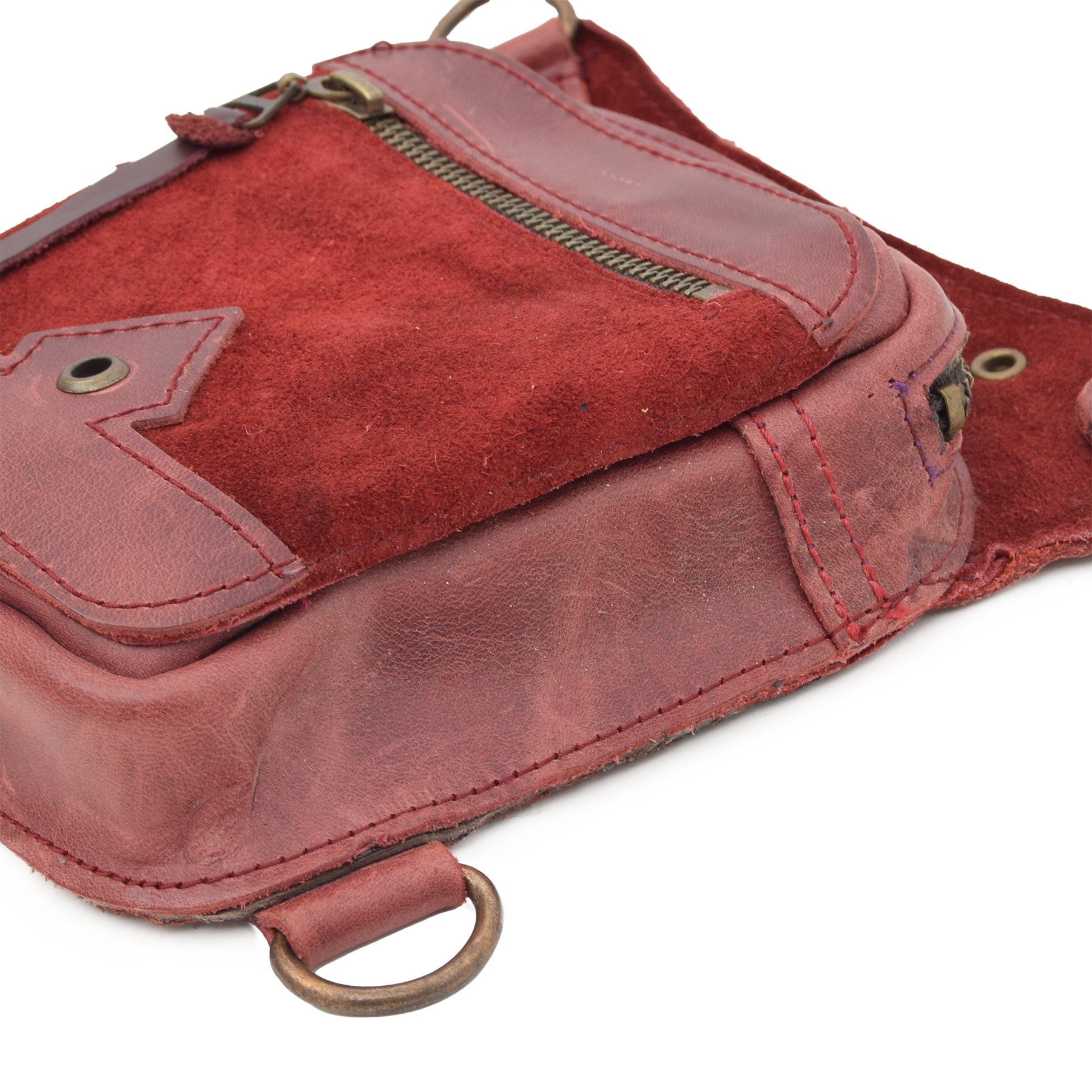 Red Leather Belt Bag Diantha