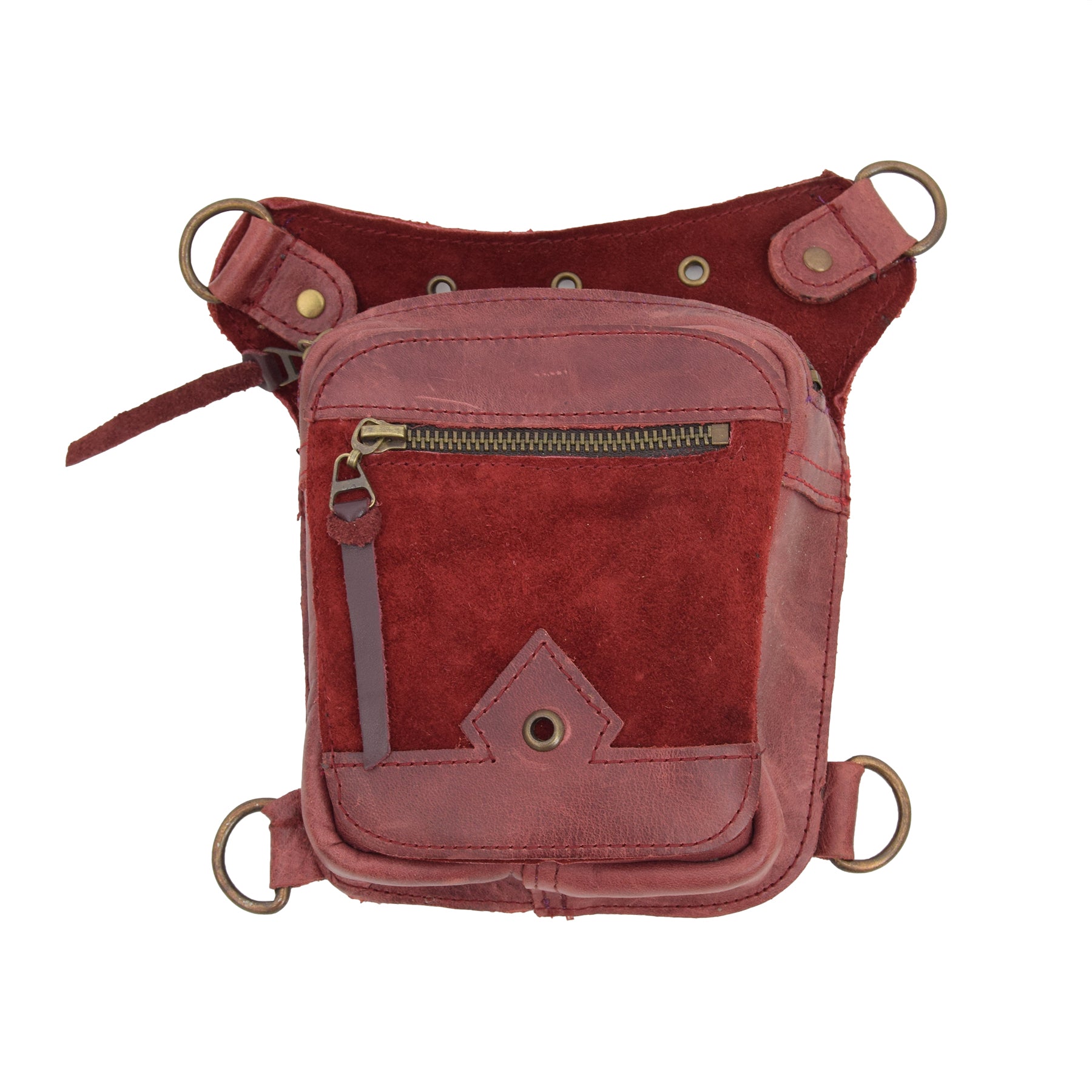 Red Leather Belt Bag Diantha