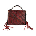 Red Leather Carved & Crafted Hand Bags Victoria