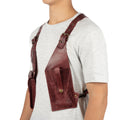 Red Shoulder Leather Holster With Pocket Capella