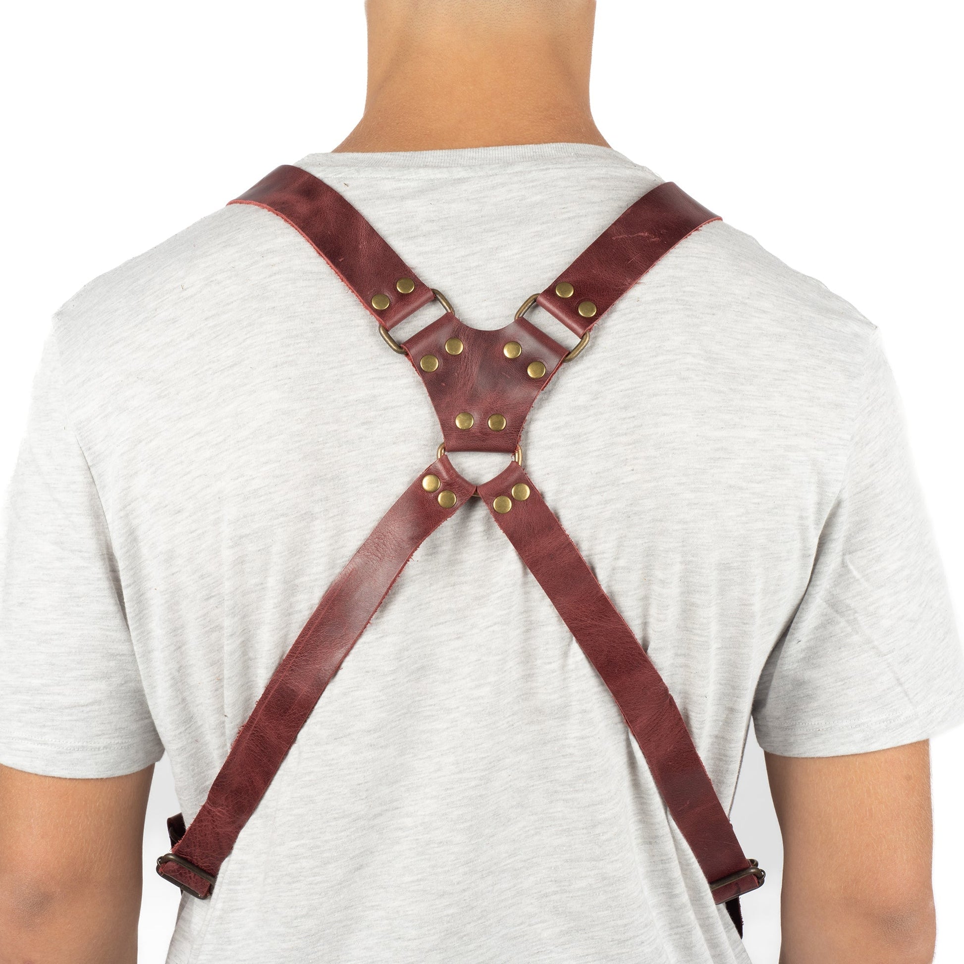 Red Shoulder Leather Holster With Pocket Capella