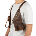 Regulus Brown Shoulder Leather Holster With Pocket