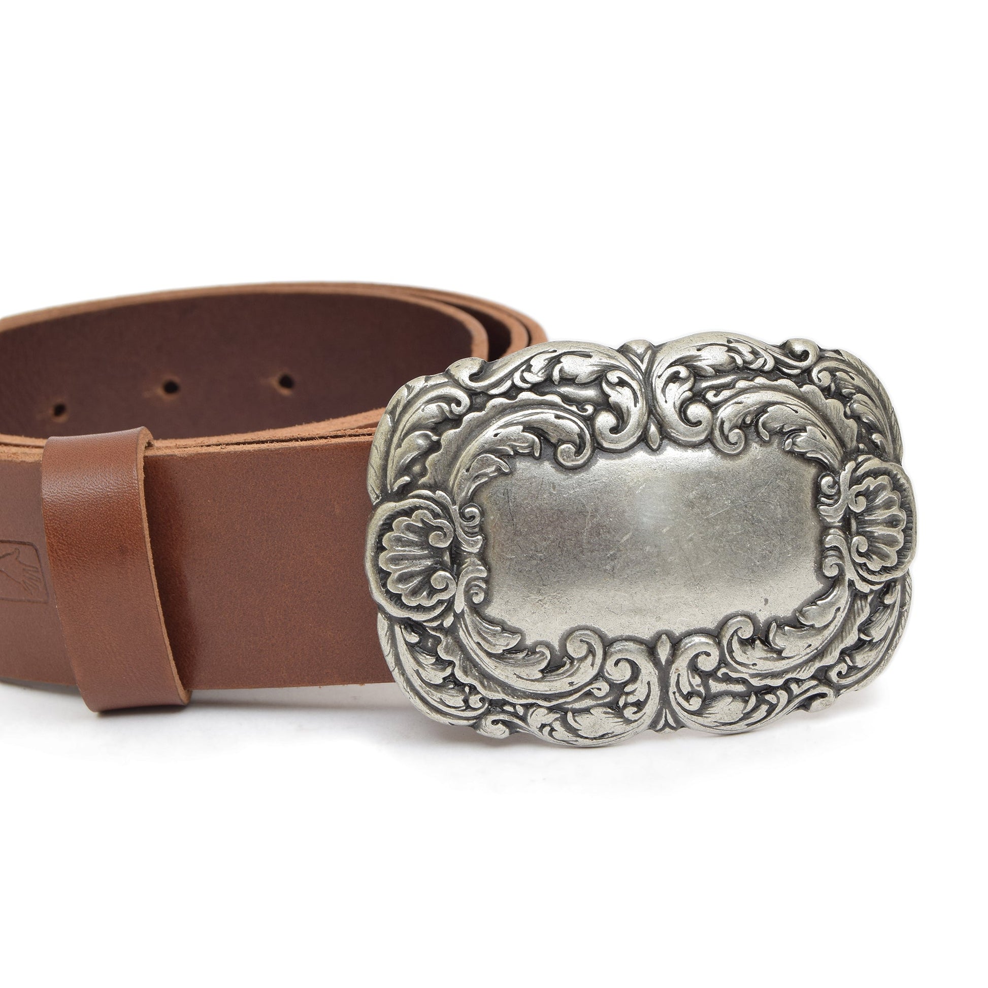 Removable Silver Toned Metal Belt Buckle Belaraea