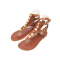 Rhea Chestnut Brown Leather Women’s Sandals