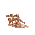 Rhea Chestnut Brown Leather Women’s Sandals