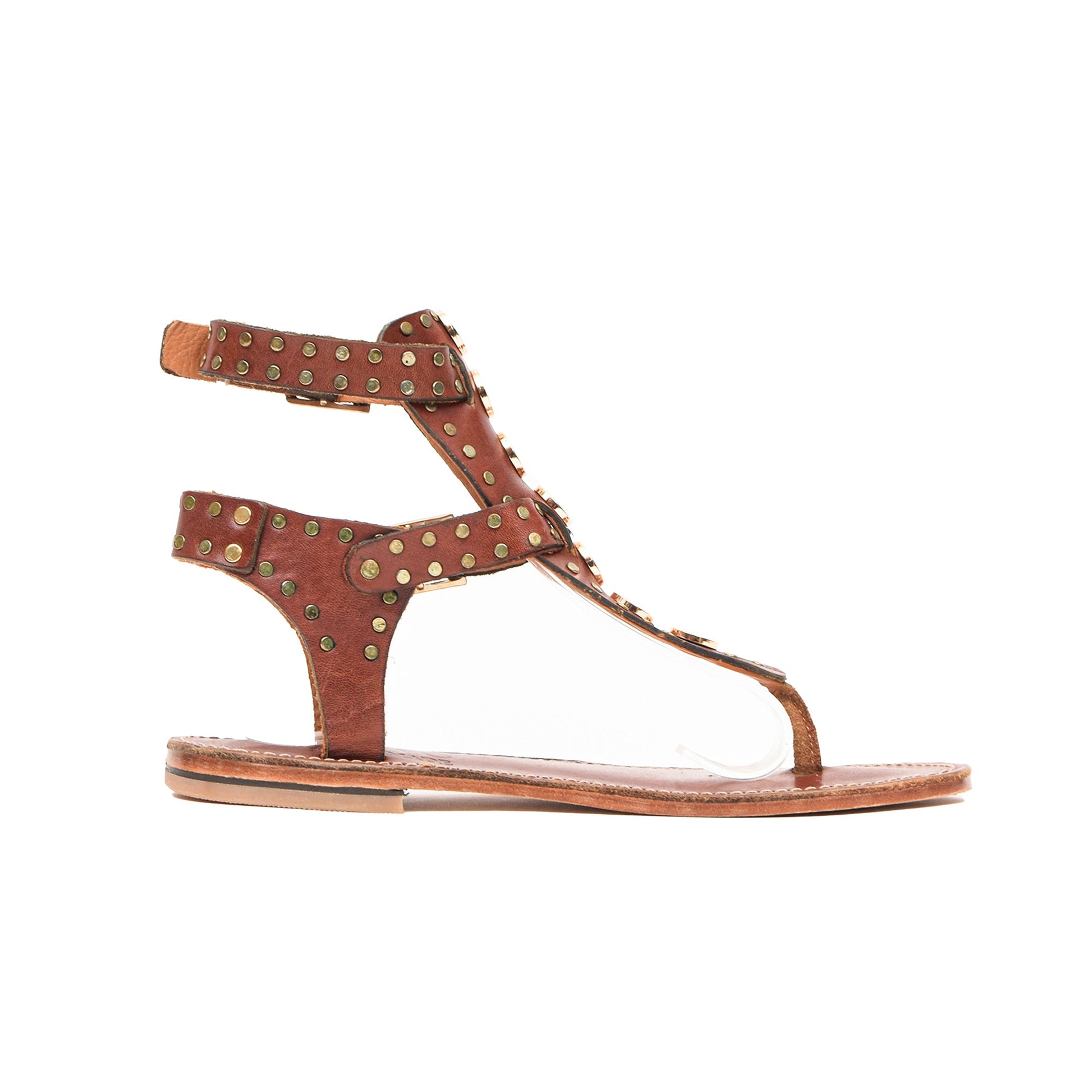 Rhea Chestnut Brown Leather Women’s Sandals