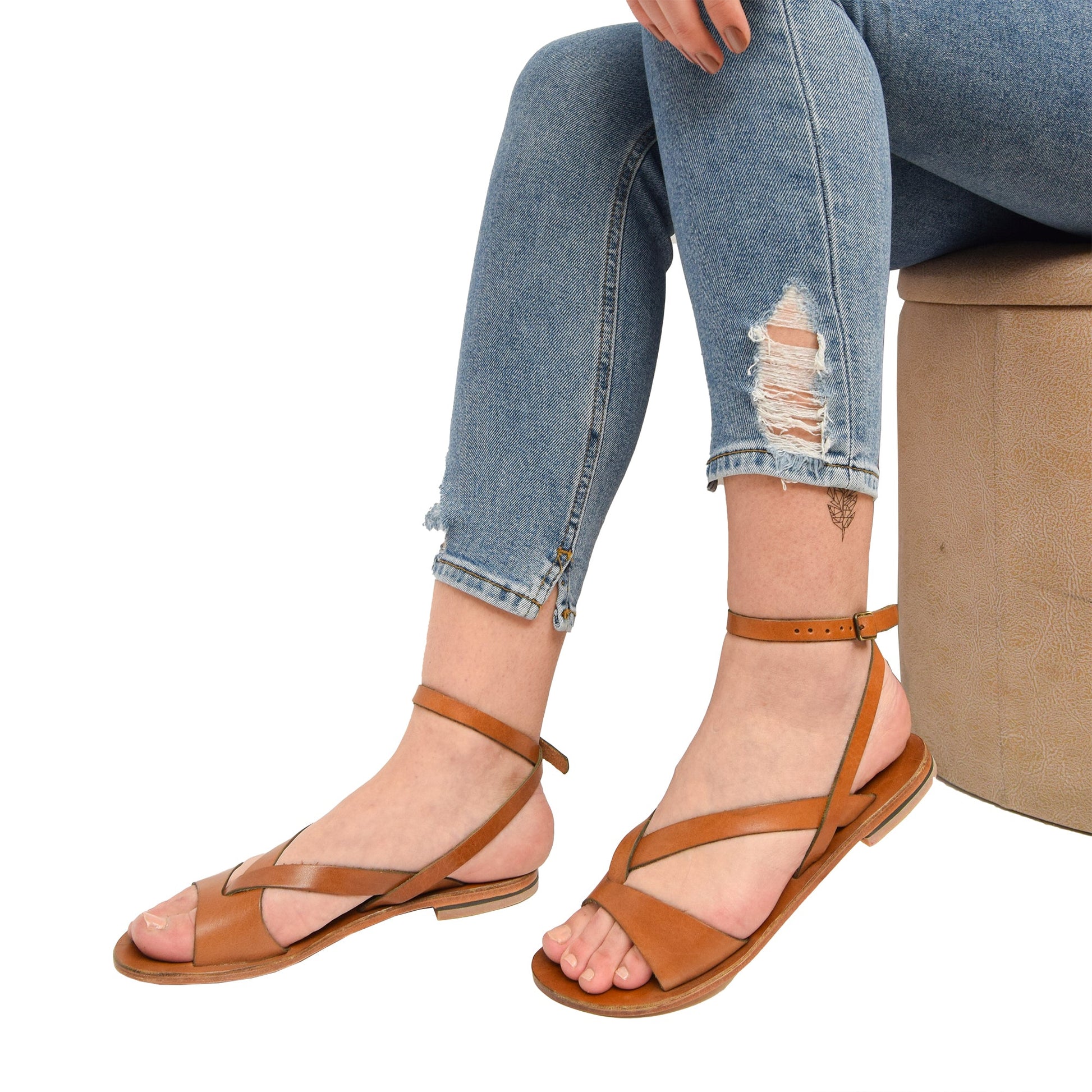 Ruby Tan Leather Women’s Sandals