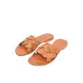 Scarlet Tan Leather Women’s Slippers