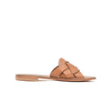 Scarlet Tan Leather Women’s Slippers