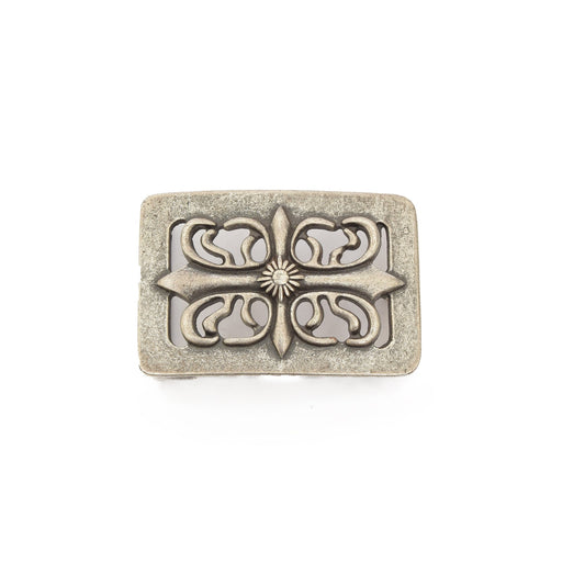 Silver Toned Removable Metal Belt Buckle Antigomia