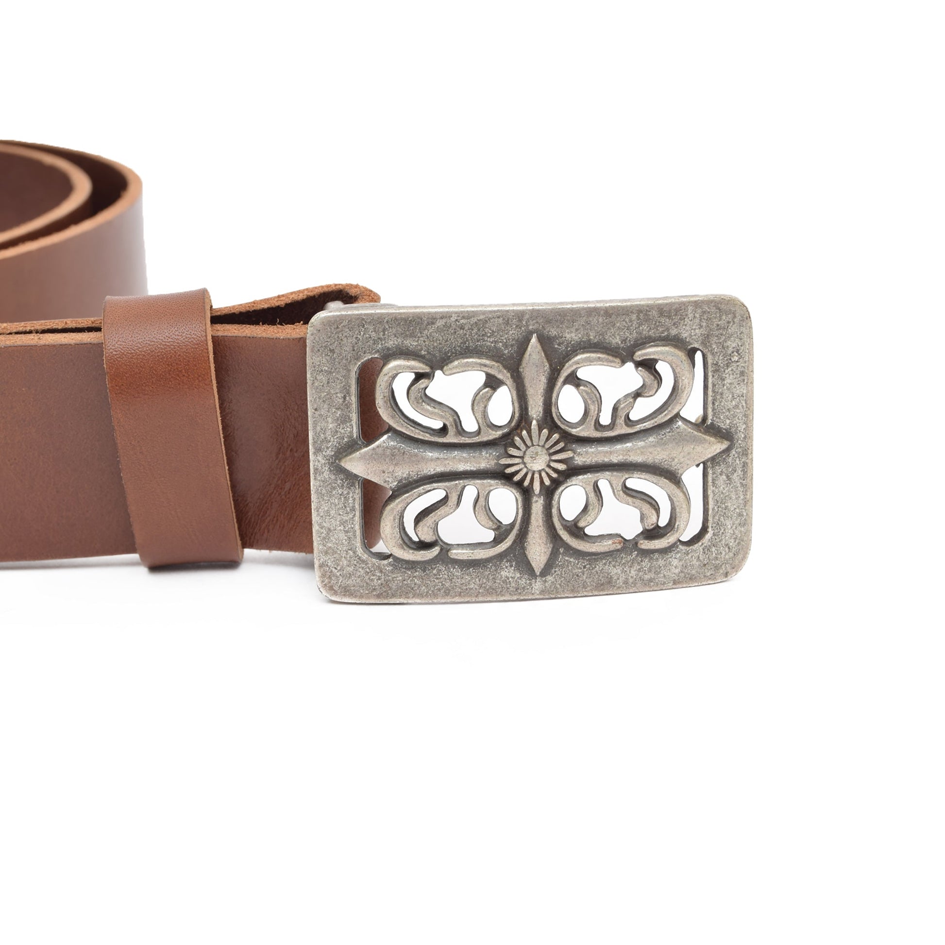 Silver Toned Removable Metal Belt Buckle Antigomia