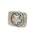 Silver Toned Removable Metal Belt Buckle Army Star