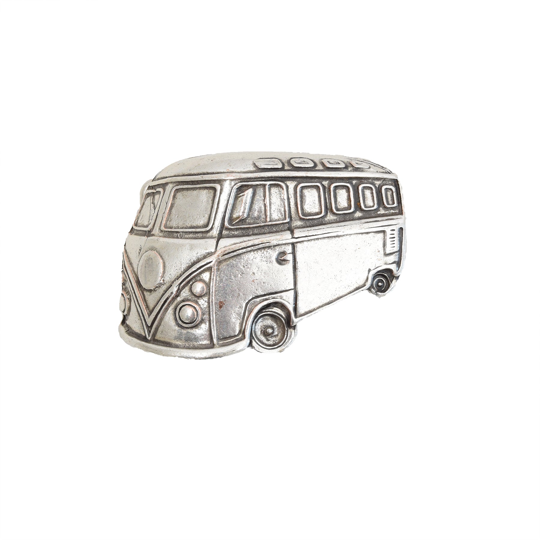 Silver Toned Removable Metal Belt Buckle Bus